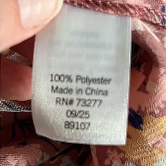 LC Lauren Conrad Floral V-Neck Long Sleeve Dress Size medium EUC - Picture 4 of 7